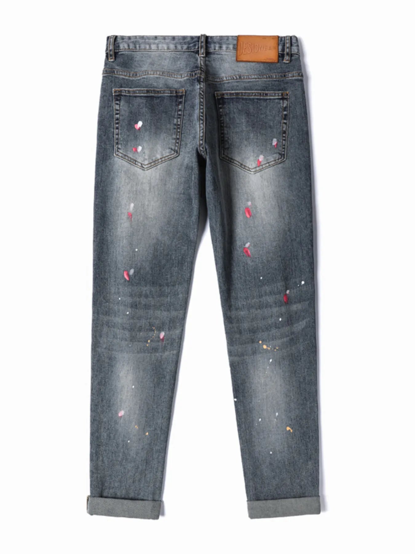 Men's Distressed Slim Fit Jeans - cas7m