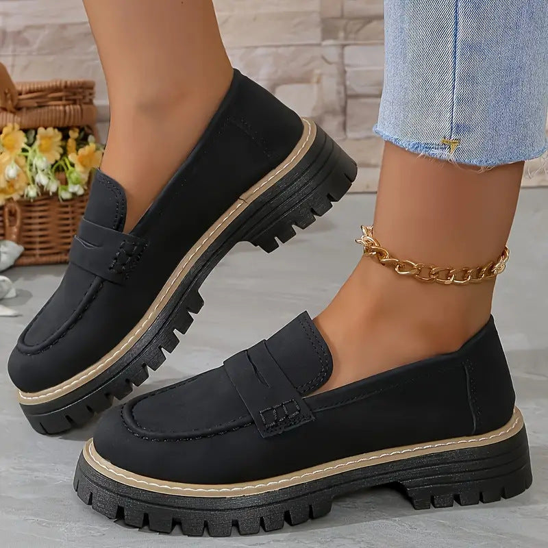 Fashion Flat Shoes Casual Matte British Style Women's Shoes - cas7m