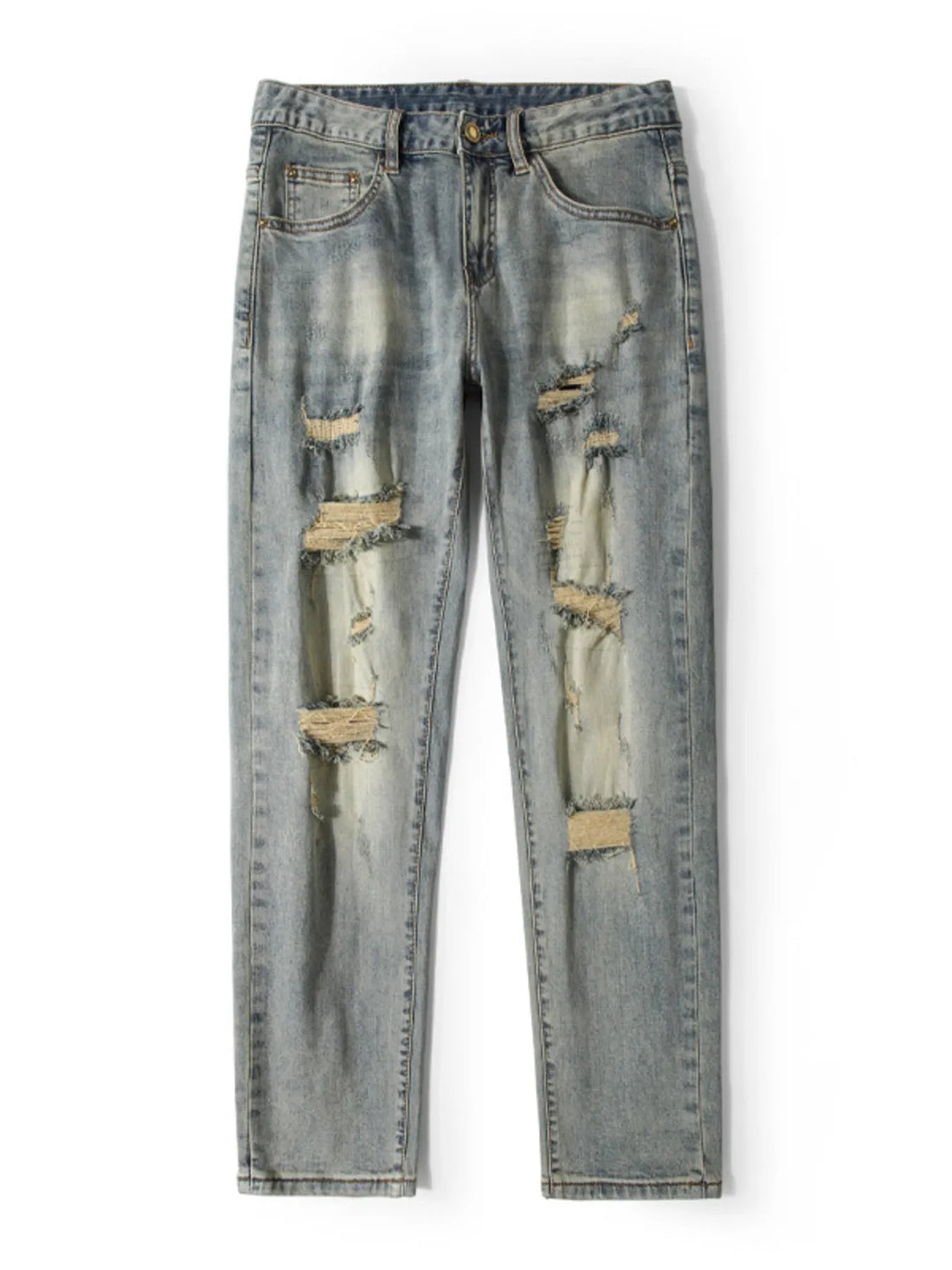 Men's Distressed Slim Fit Jeans - cas7m