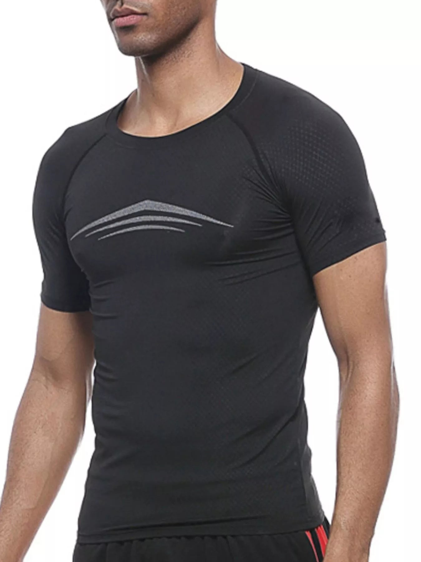Men's Round Neck Active T-Shirt - cas7m