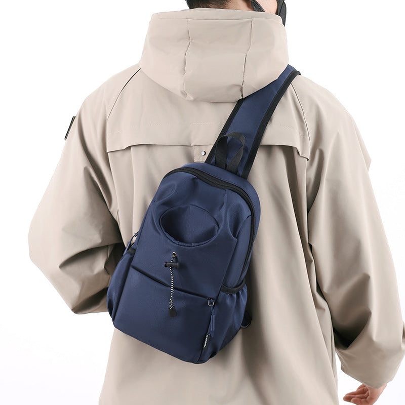 Men's Oxford Cloth Splash-proof Shoulder Crossbody Chest Bag - cas7m