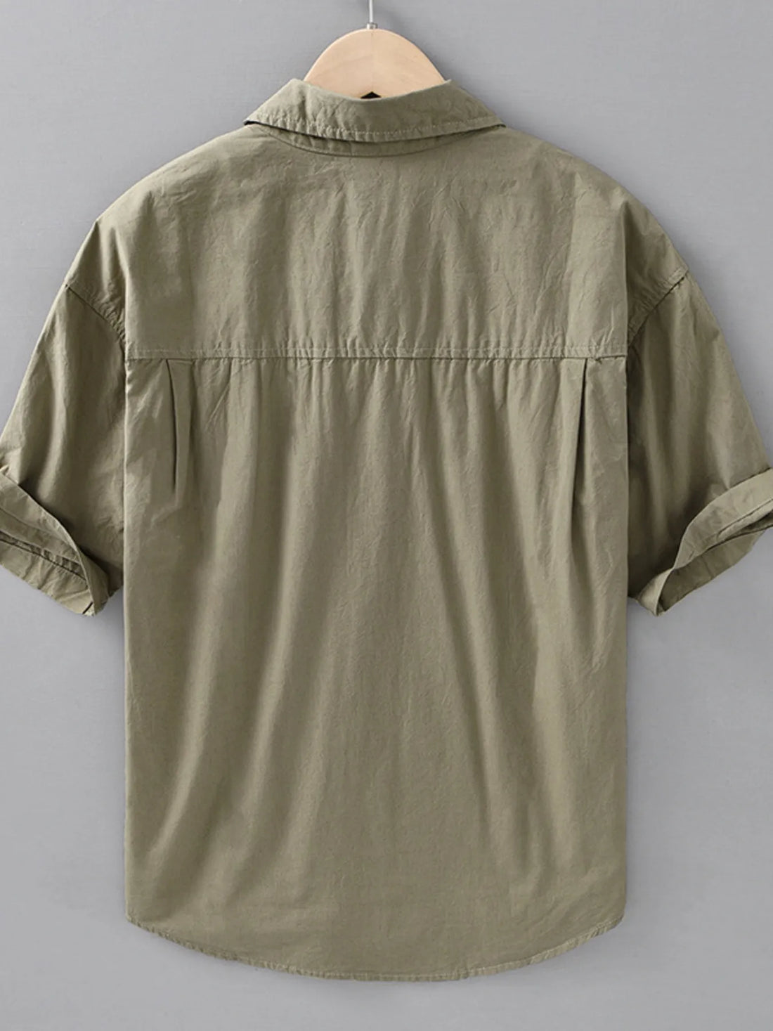 Men's Plus Size Casual Short Sleeve Button-Down Shirt - cas7m