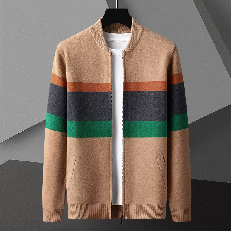 Mens Knitted Cardigan Sweater Jacket For Spring And Autumn Coats - cas7m