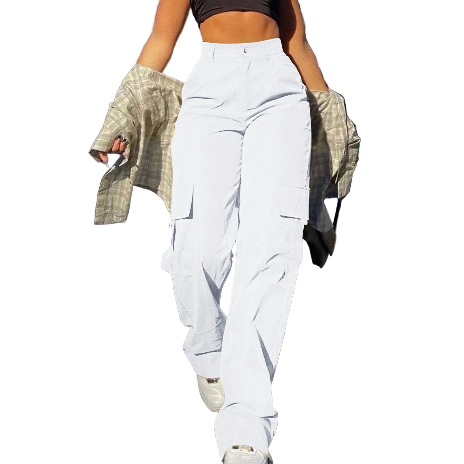 Multi-Pocket Workwear Straight-leg Trousers - cas7m