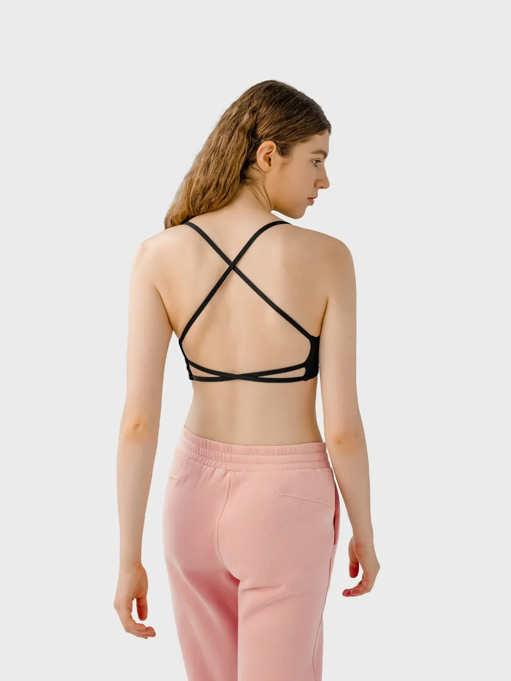 Millennia Crisscross Back Scoop Neck Active Cami with Detachable Chest Pads - cas7m