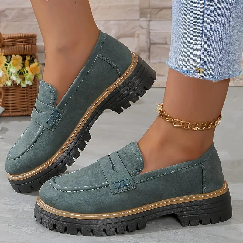 Fashion Flat Shoes Casual Matte British Style Women's Shoes - cas7m