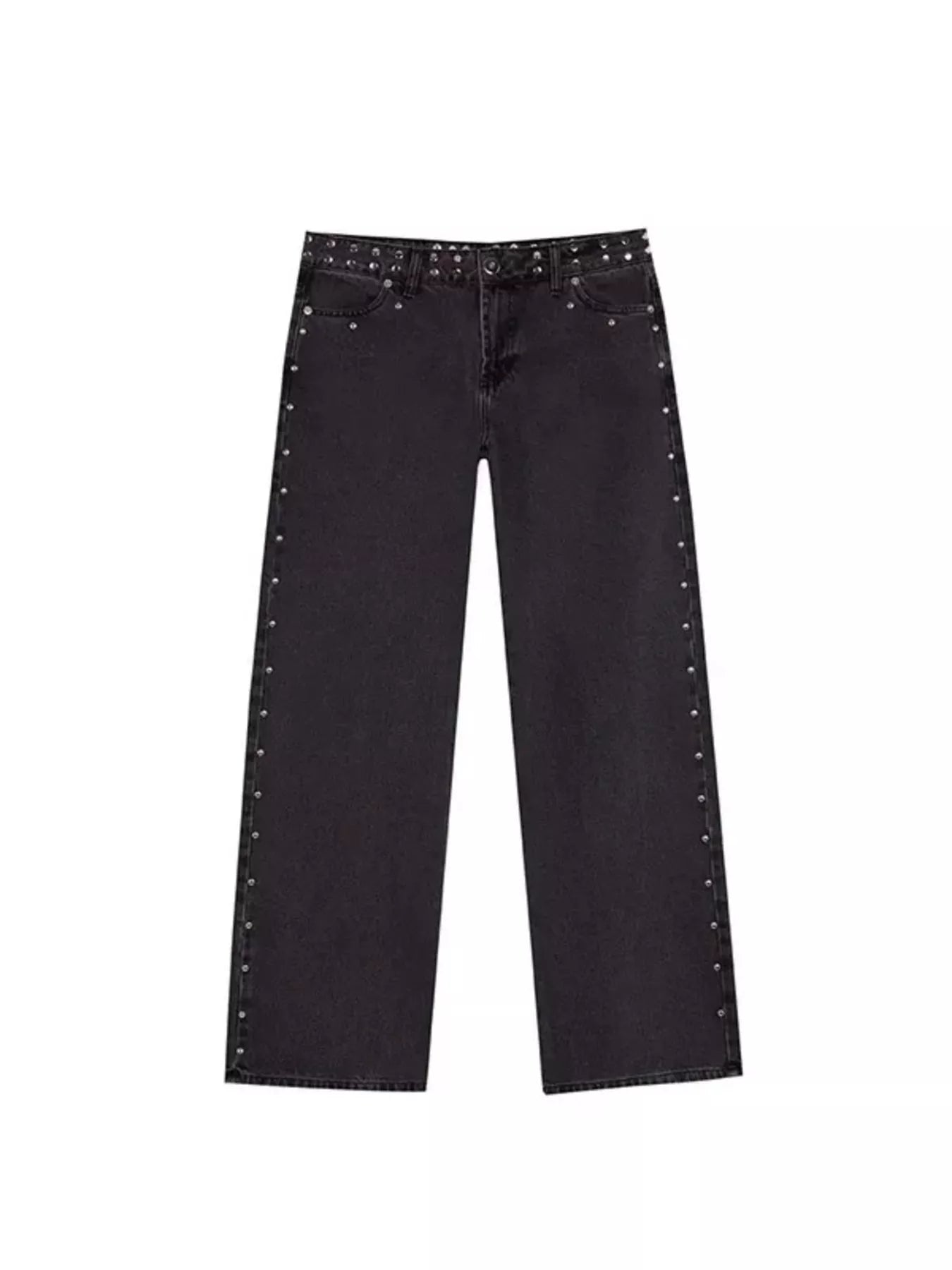 Leopard Star Patches Wide Leg Jeans - cas7m