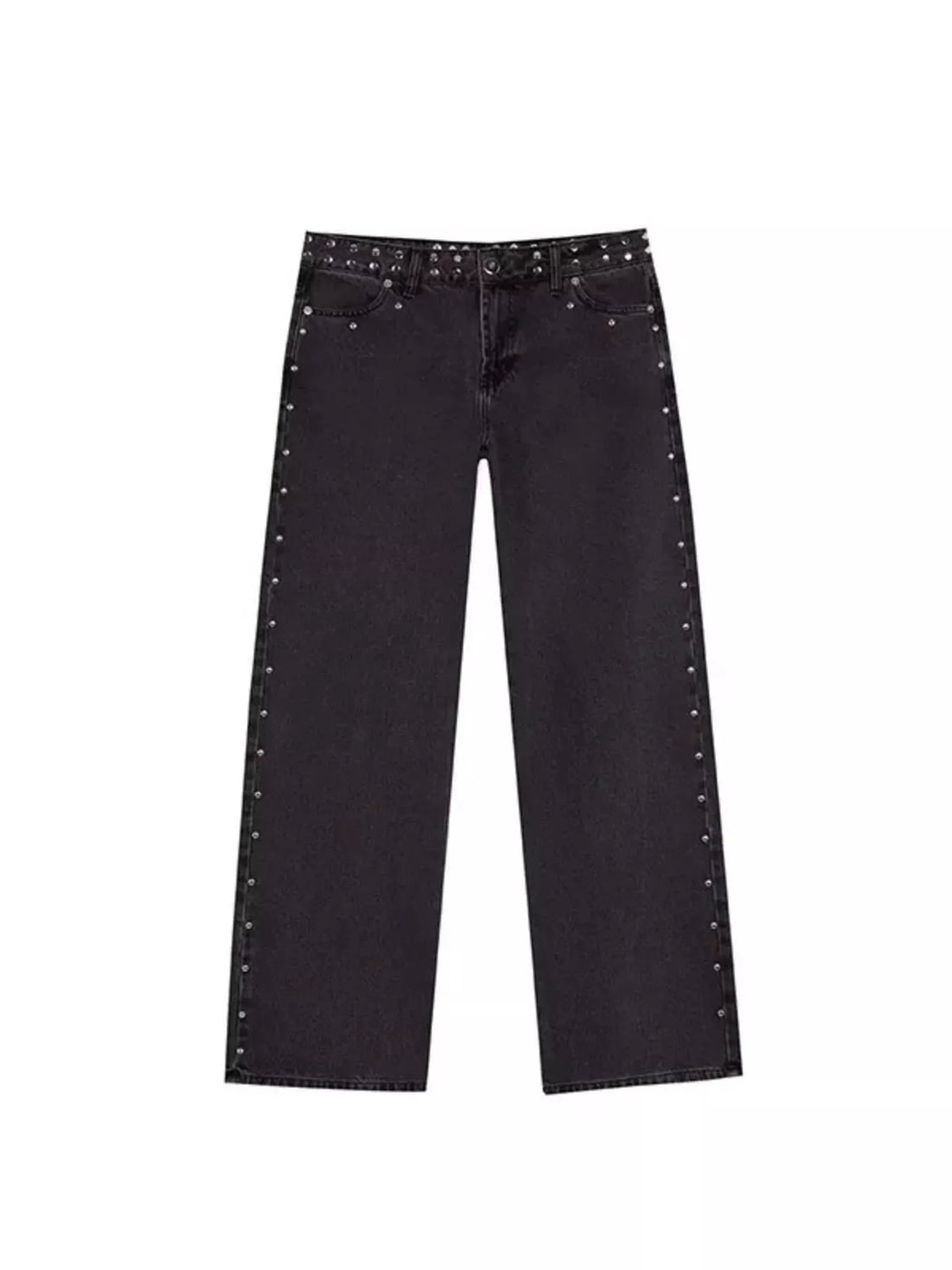 Leopard Star Patches Wide Leg Jeans - cas7m