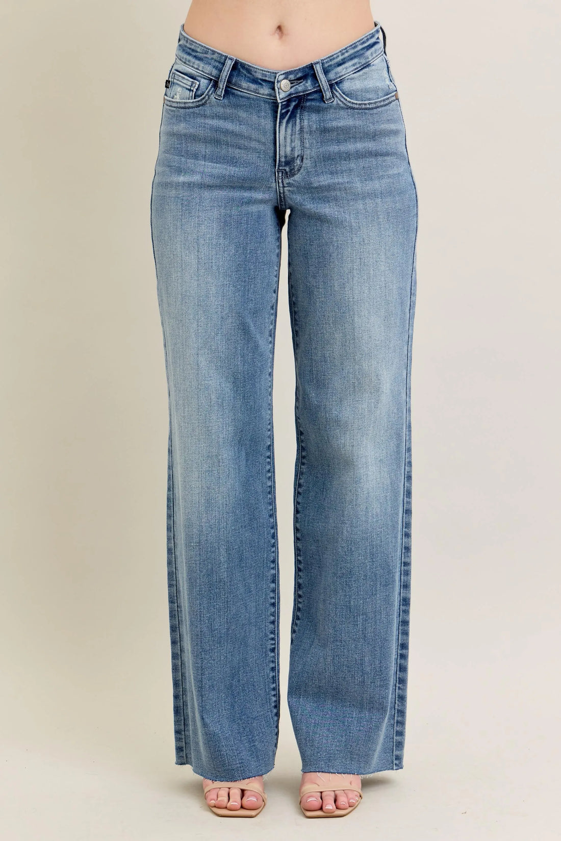 Judy Blue Full Size V - Front Baggy Jeans Plus Size - cas7m