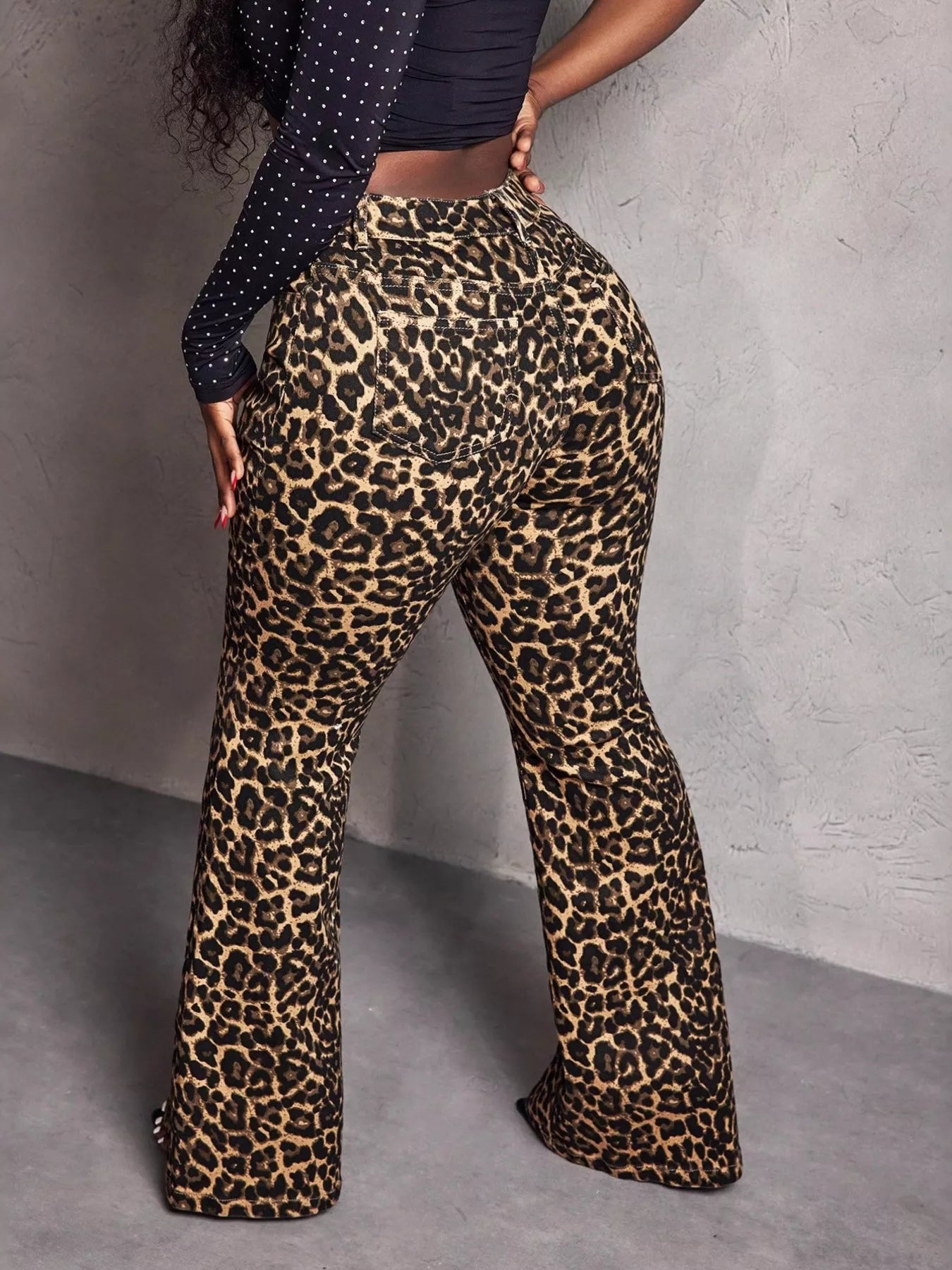 Leopard Wide Leg Pants - cas7m