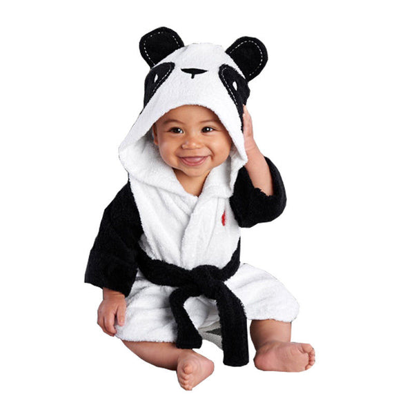 Infant Fashion Simple Cartoon Animal Bathrobe - cas7m