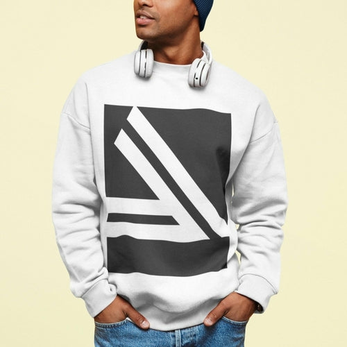 Men's Double Slanted Logo Crewneck Sweatshirt - cas7m
