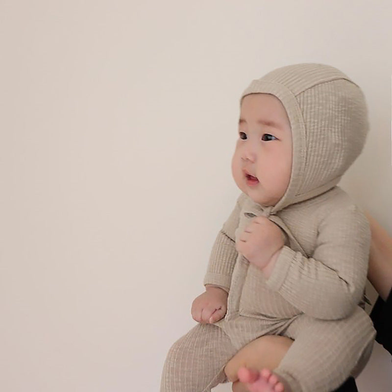 New Baby Long-sleeved Pit Strip Romper  Pants Suit - cas7m