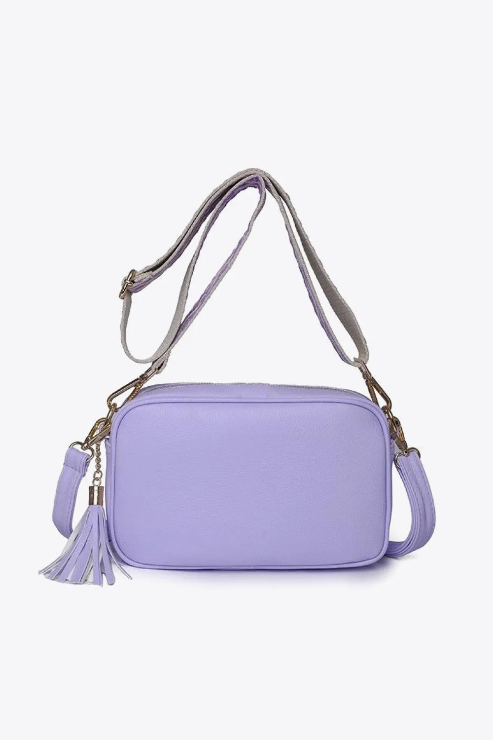 PU Leather Tassel Crossbody Bag - cas7m