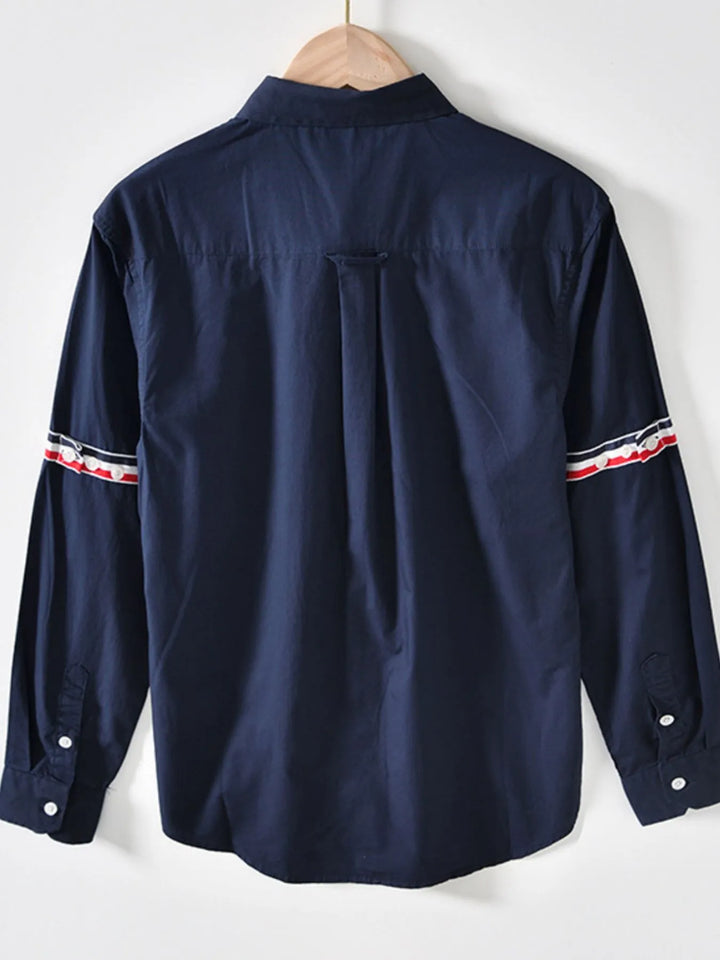 Men's Button Up Long Sleeve Shirt - cas7m