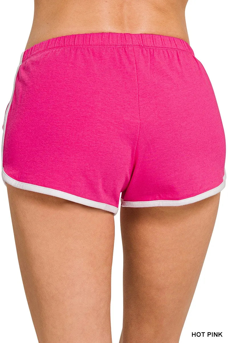 Zenana Elastic Waistband Dolphin Shorts - cas7m