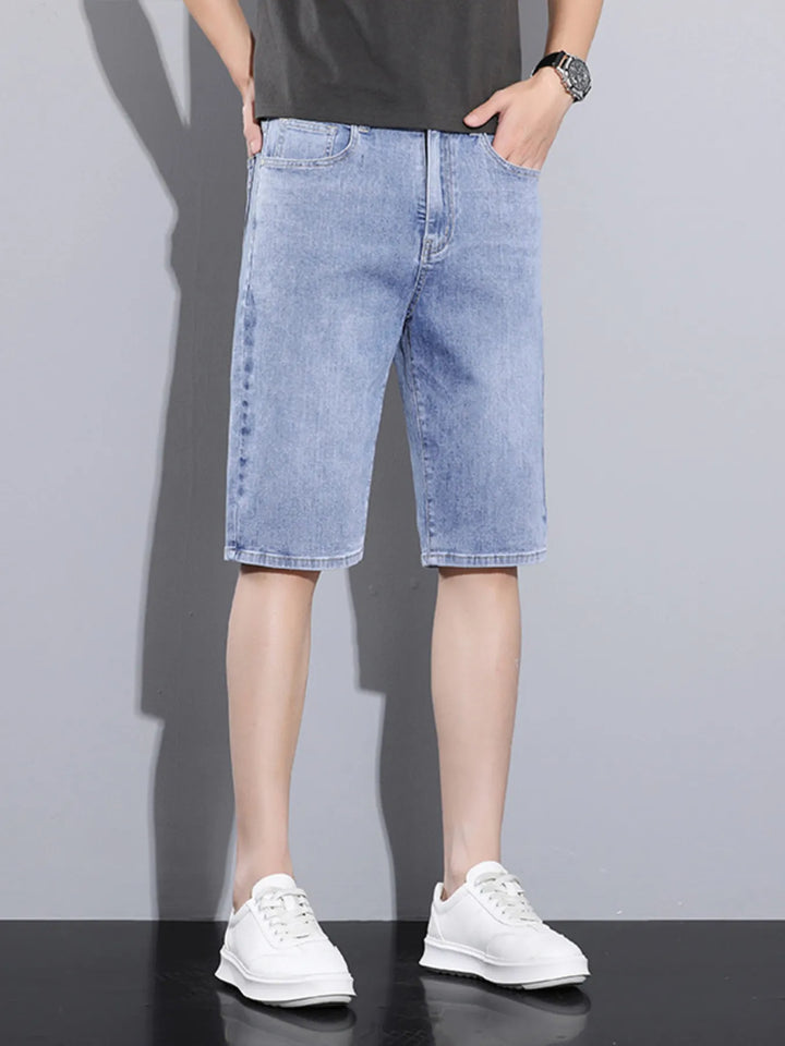 Men's Loose Fit Denim Shorts - cas7m