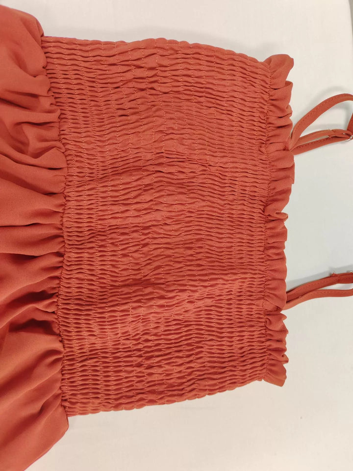 Smocked Wide Leg Jumpsuit - cas7m