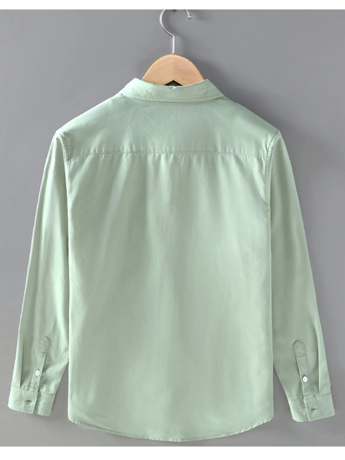 Men's Plus Size Button Up Long Sleeve Shirt - cas7m