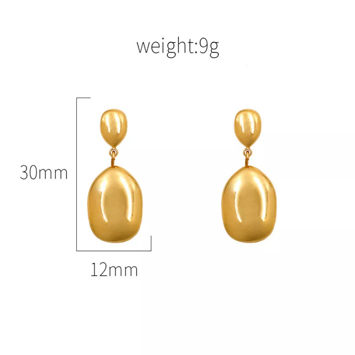 18K Gold-Plated Drop Earrings - cas7m