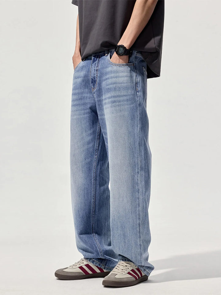 Men's Wide-Leg Relaxed Fit Jeans - cas7m
