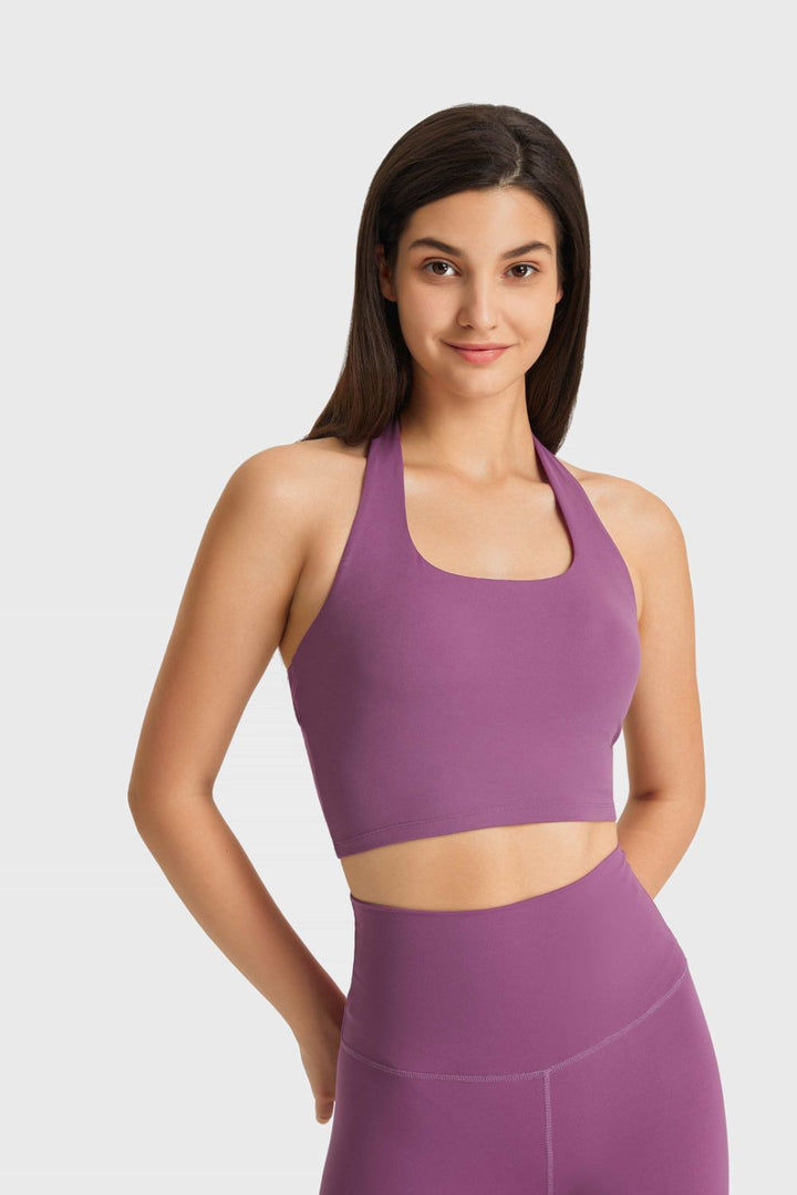 Millennia Breathable Halter Neck Sports Bra - cas7m
