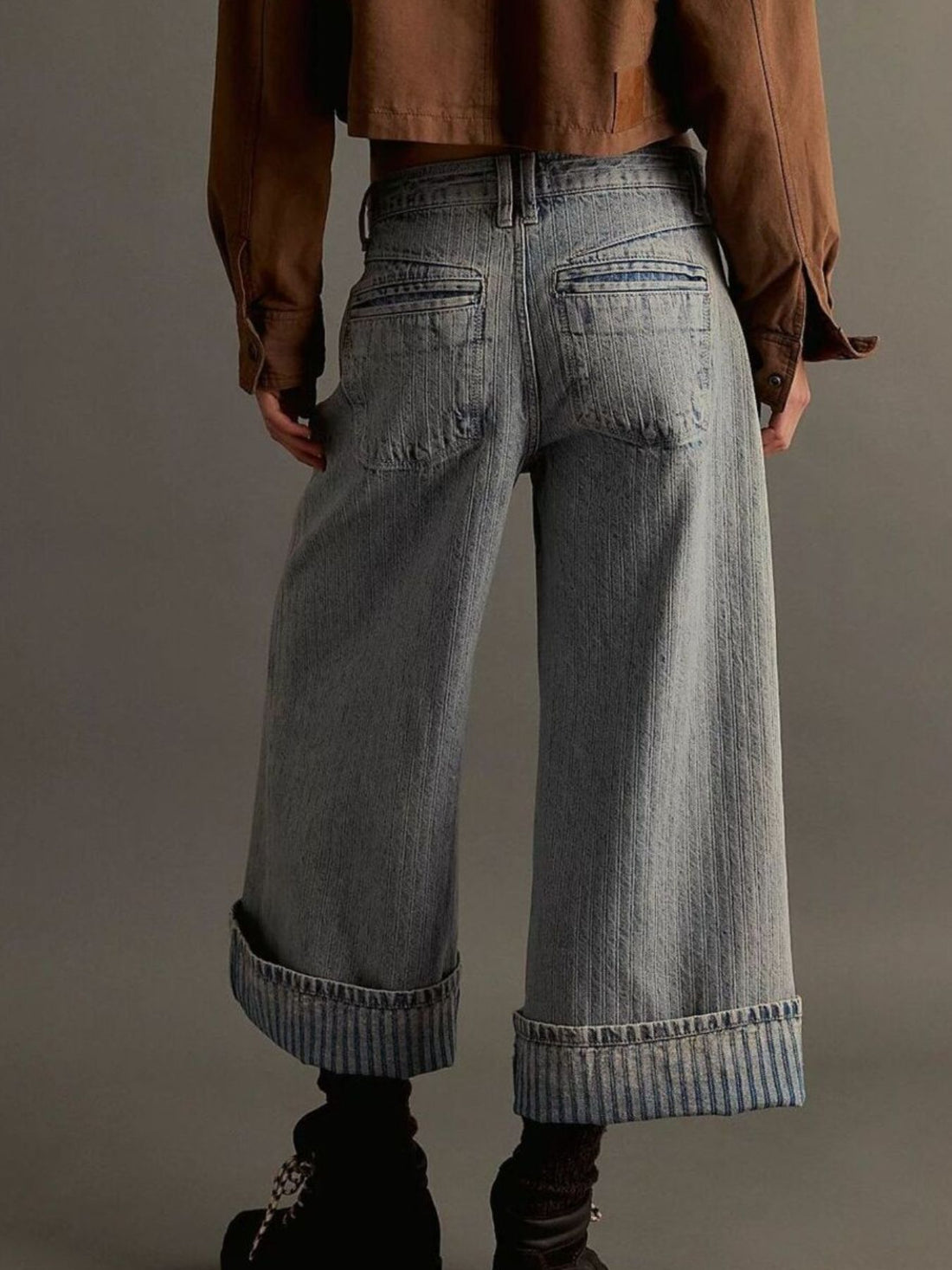 Wide-Leg Cropped Jeans - cas7m