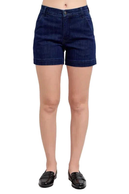 Judy Blue Full Size High Waist Denim Shorts Plus Size - cas7m