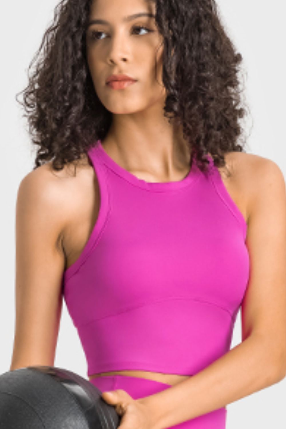 Millennia Racerback Cropped Sports Tank - cas7m