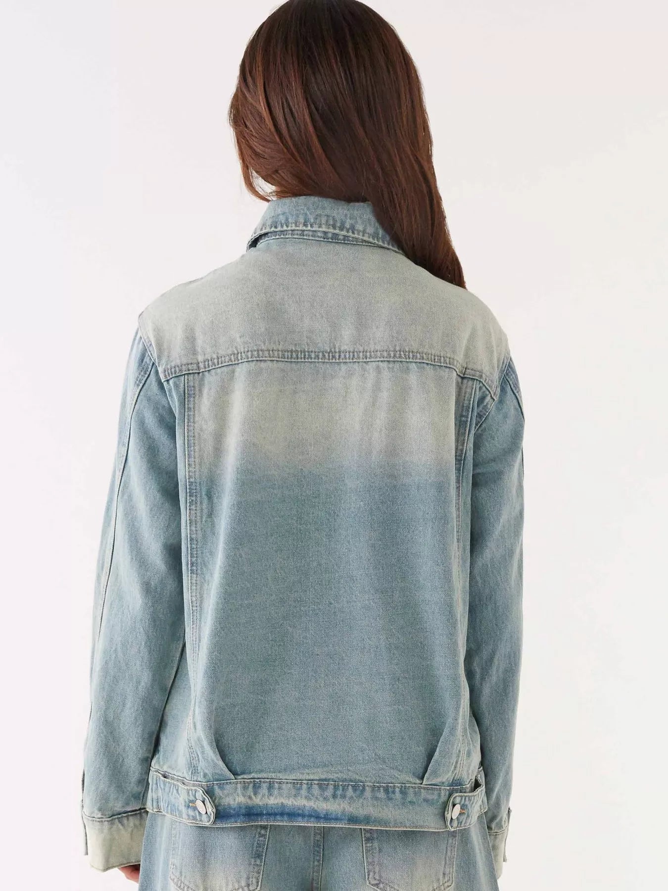 Button Up Denim Jacket and Jeans Set - cas7m
