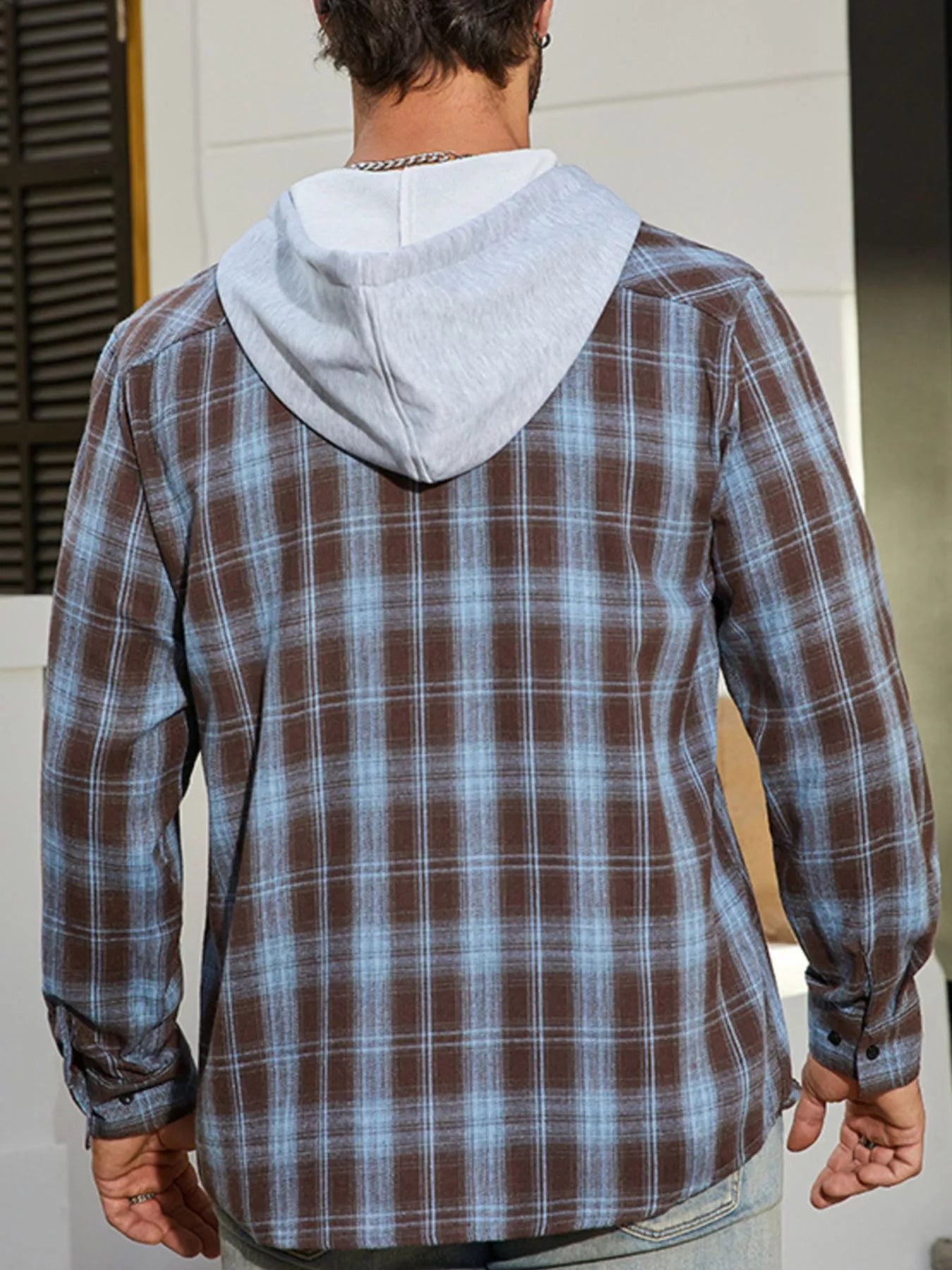 Men's Plaid Long Sleeve Shirt - cas7m