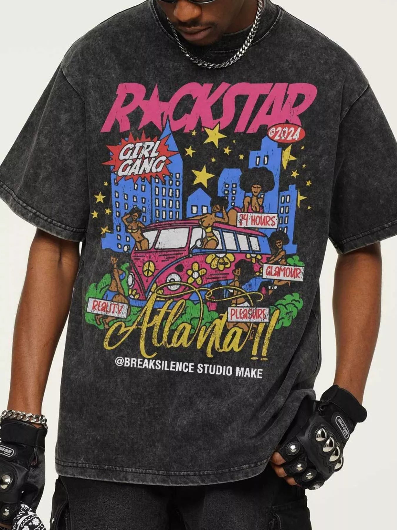 Men's Rockstar Graphic Short Sleeve T-Shirt - cas7m