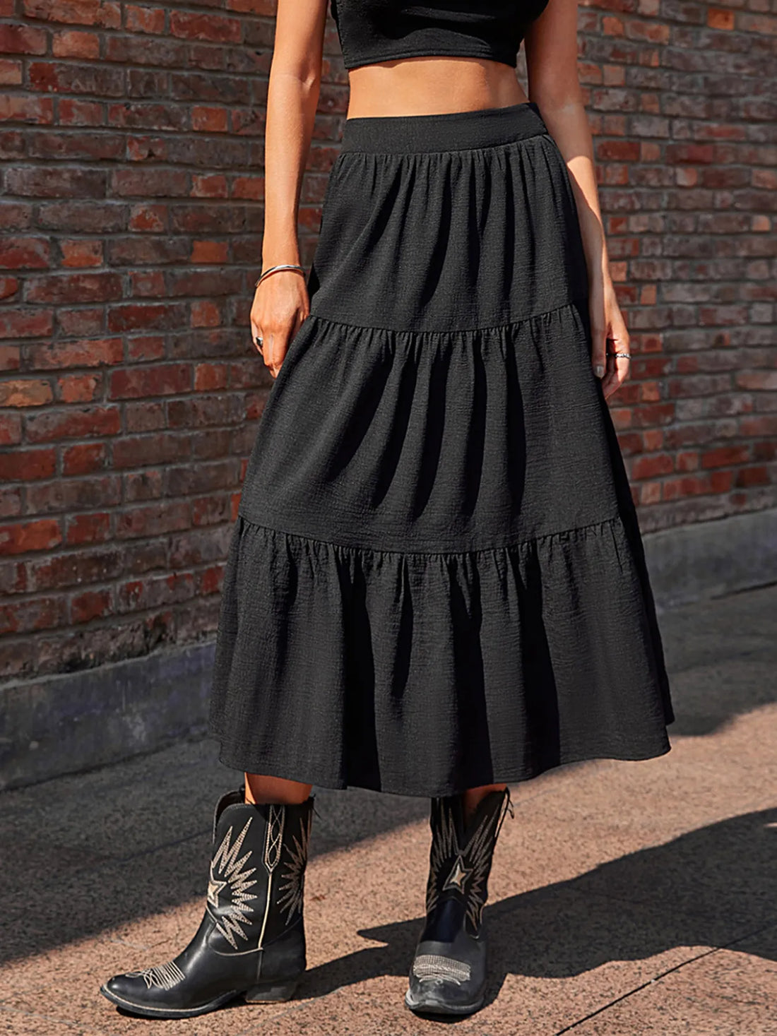 Tiered Midi Skirt - cas7m