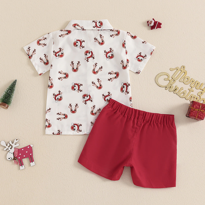 Short-sleeved Shirt And Shorts Two-piece Suit - cas7m