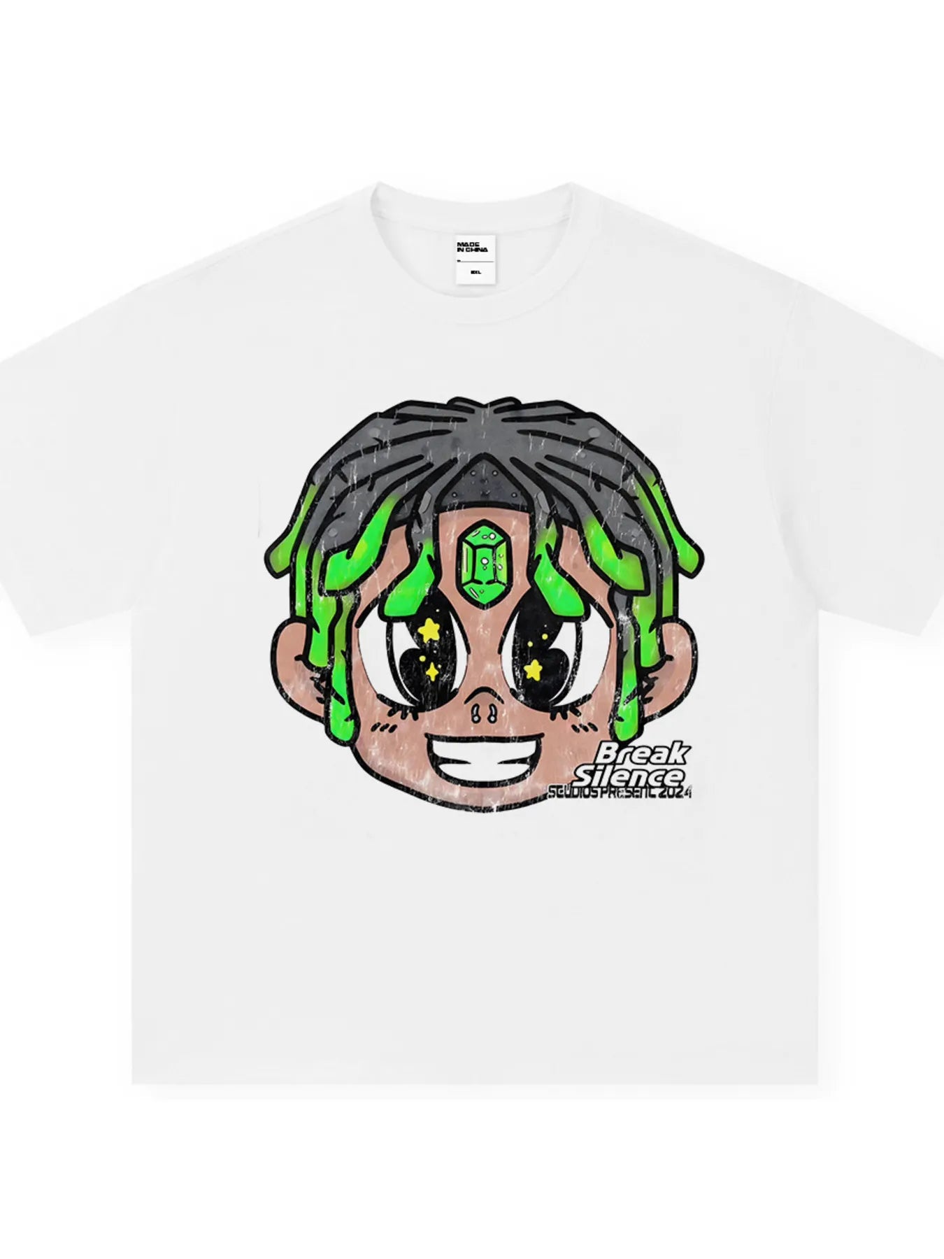 Men's Cartoon Graphic Oversized T-Shirt - cas7m
