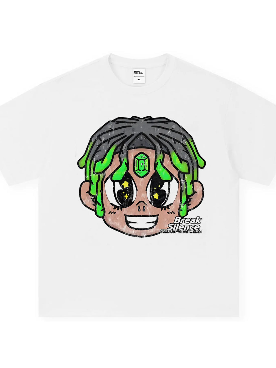 Men's Cartoon Graphic Oversized T-Shirt - cas7m