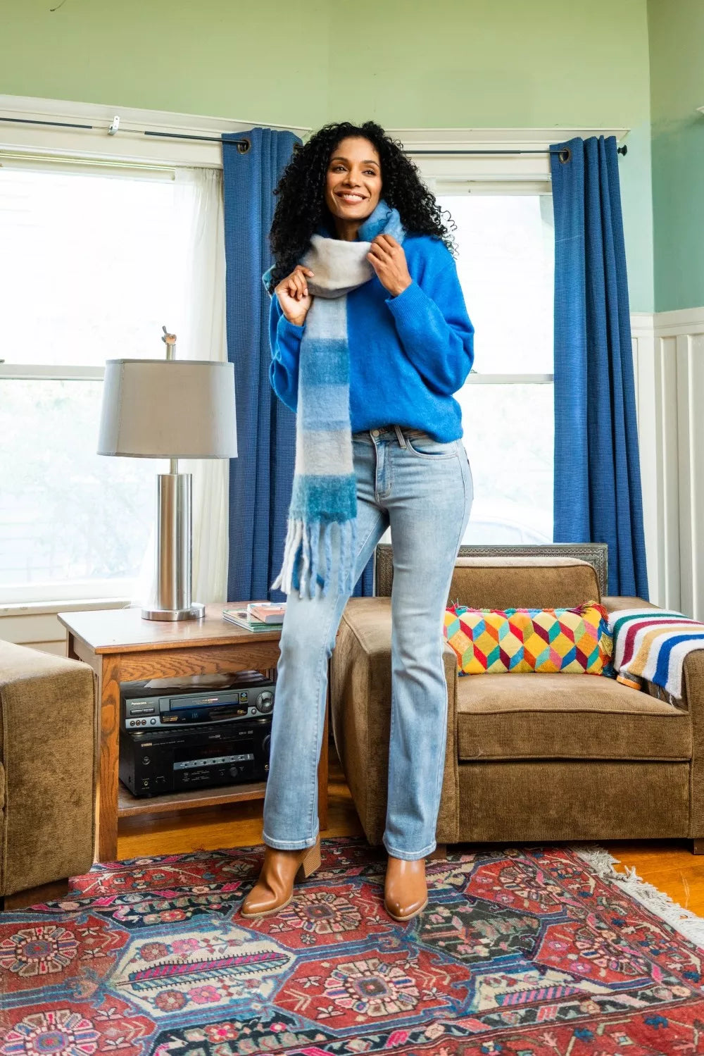Judy Blue Mid Rise Thermal Bootcut Jeans - cas7m