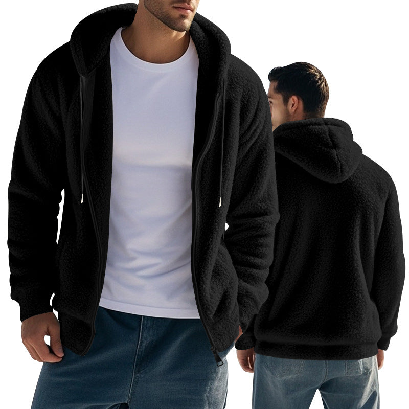 Loose Cardigan Casual Hooded Jacket Sweater Men - cas7m