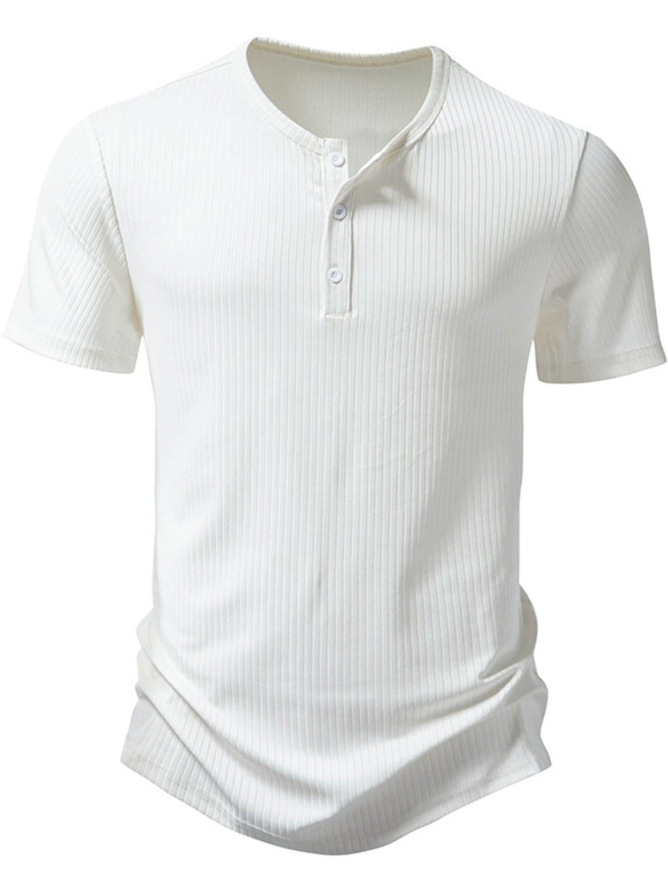 Men's Button Detail Short Sleeve T-Shirt - cas7m
