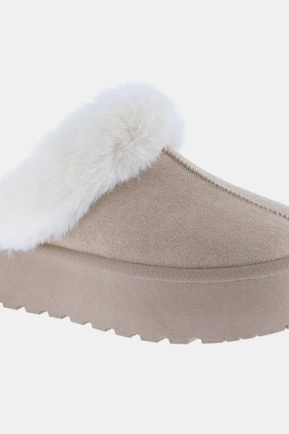 Weeboo Thick Bottom Fur Trim Snow Slippers - cas7m