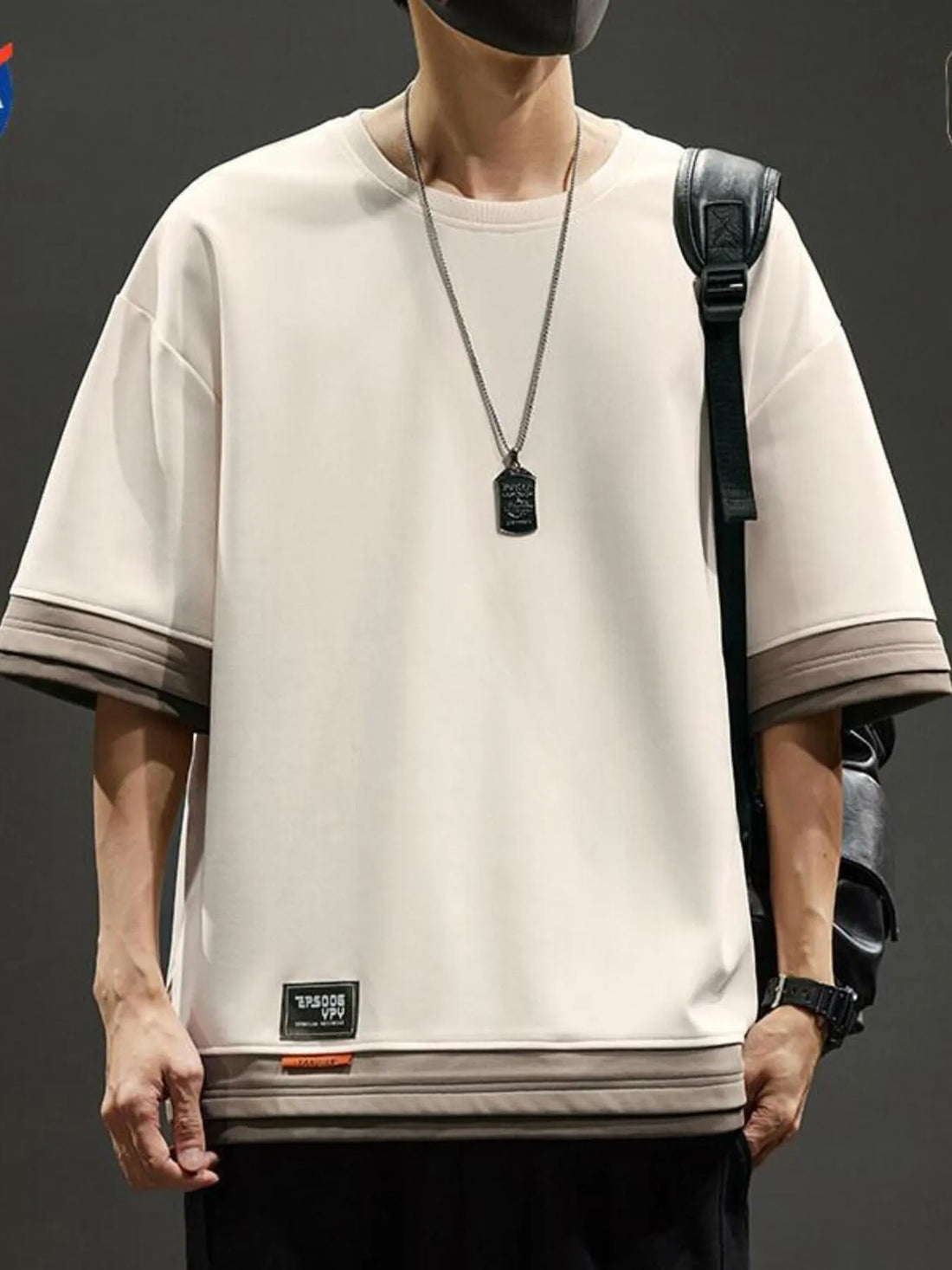 Men's Plus Size Casual Loose Fit Short Sleeve T-Shirt - cas7m