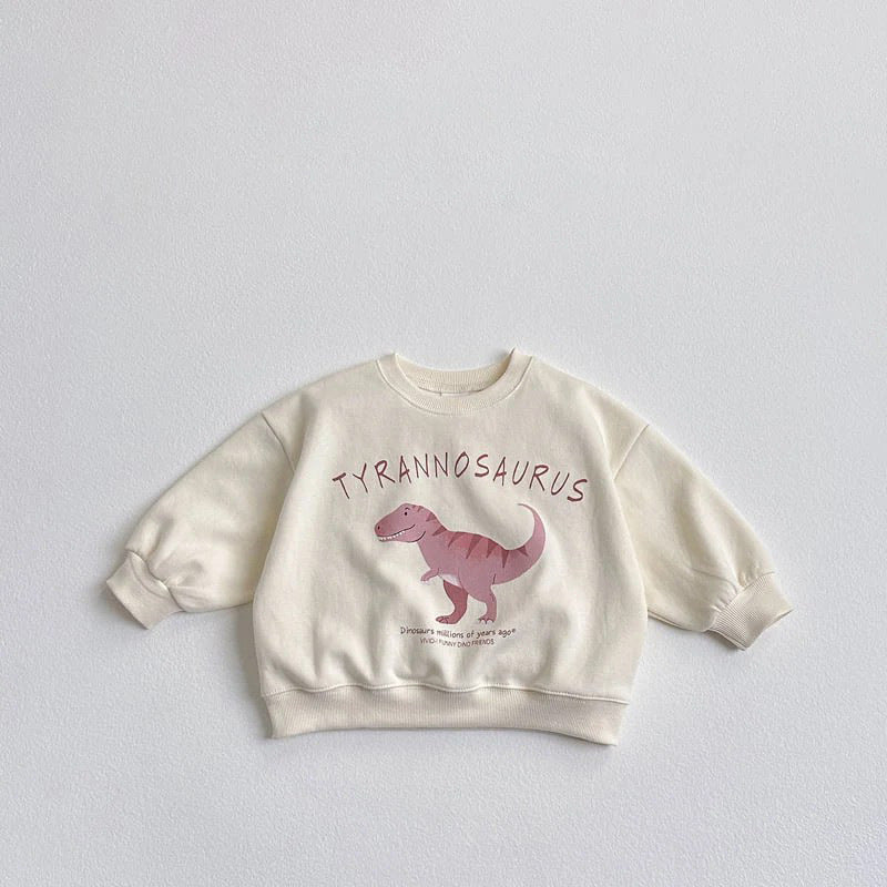 Children's Ins Korean Cartoon Dinosaur Sweatshirt - cas7m