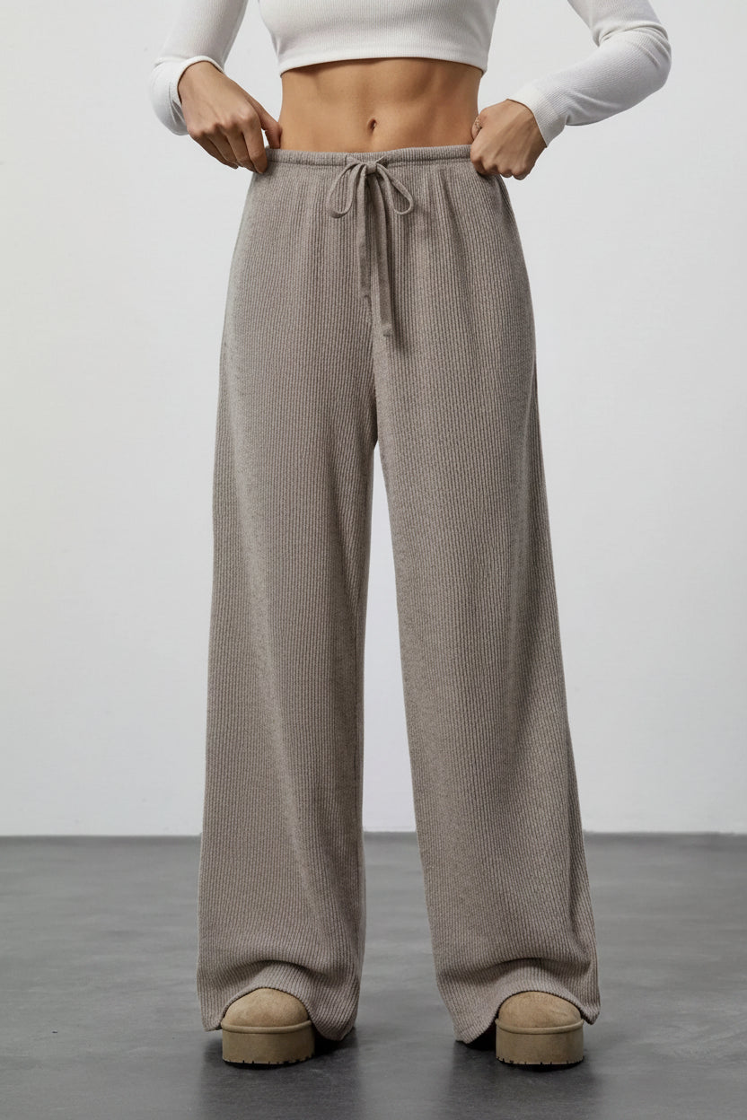 Relaxed Fit Wide Leg Pants - cas7m