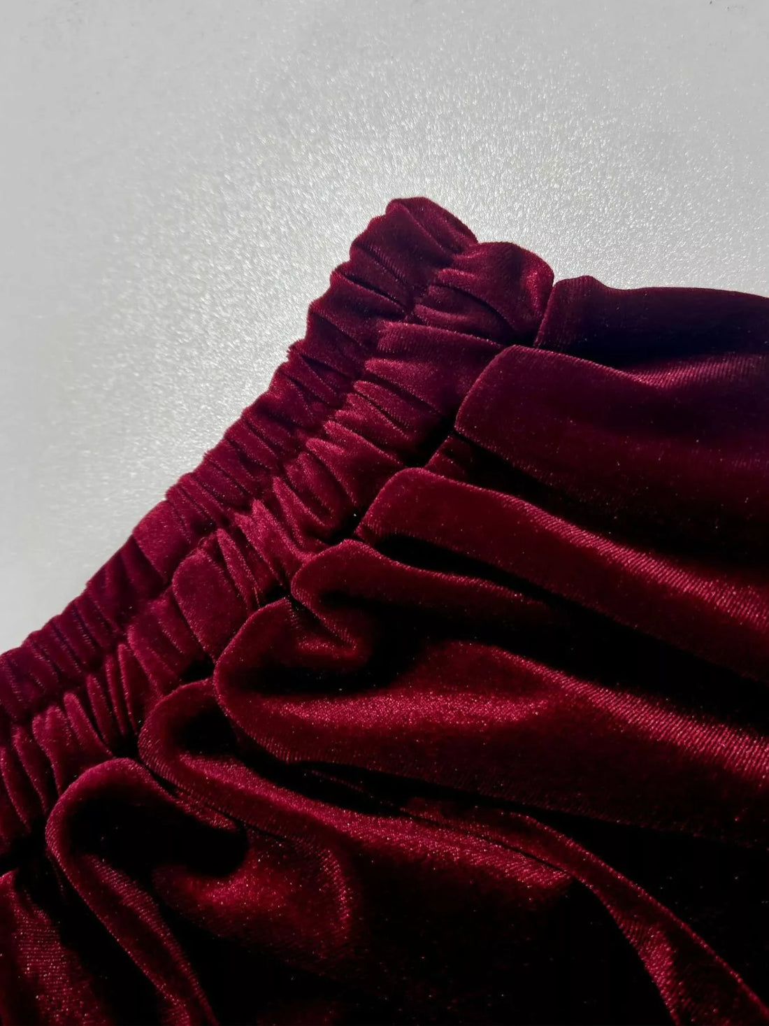 Plus Size Ruffled Velvet Elastic Waist Skirt - cas7m