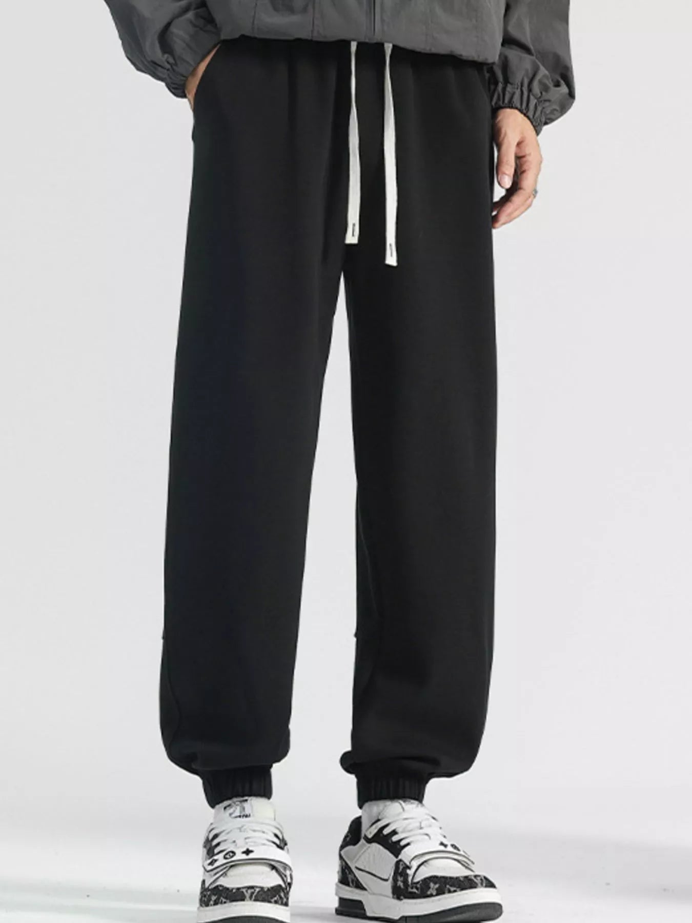 Men's Plus Size Casual Loose Fit Drawstring Pants - cas7m