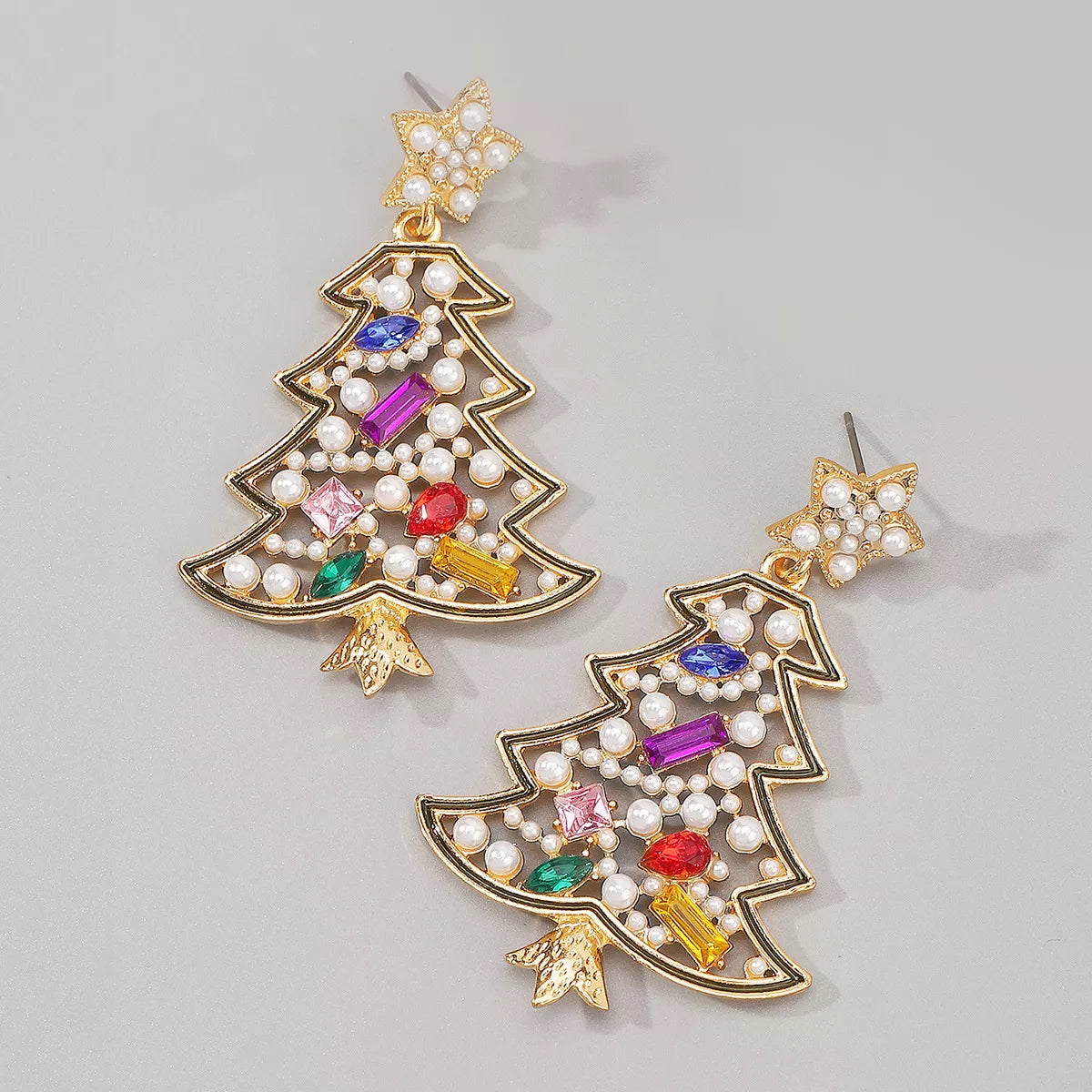 Christmas Tree Dangle Earrings - cas7m
