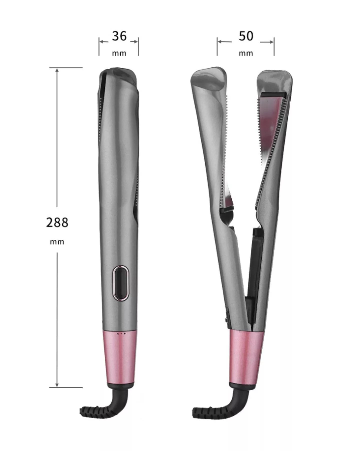 2-in-1 Adjustable Curling & Straightening Iron for Salon-Quality Hair - cas7m