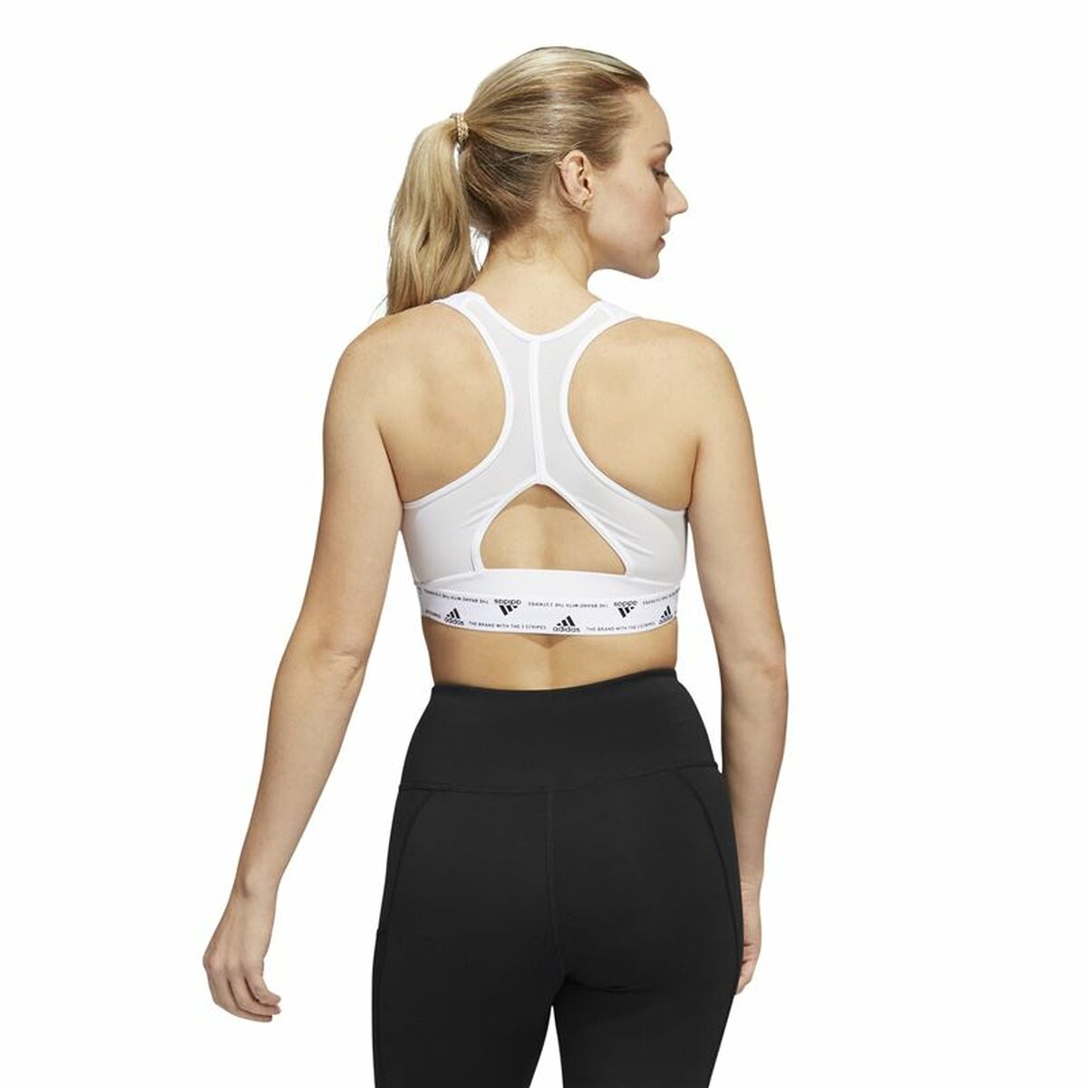 Sports Bra Adidas PowerReact Training White - cas7m