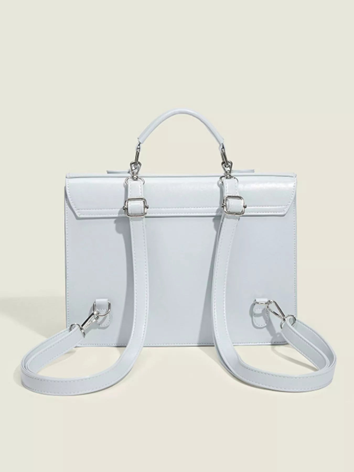 Heart Decor Buckle Backpack Bag - cas7m