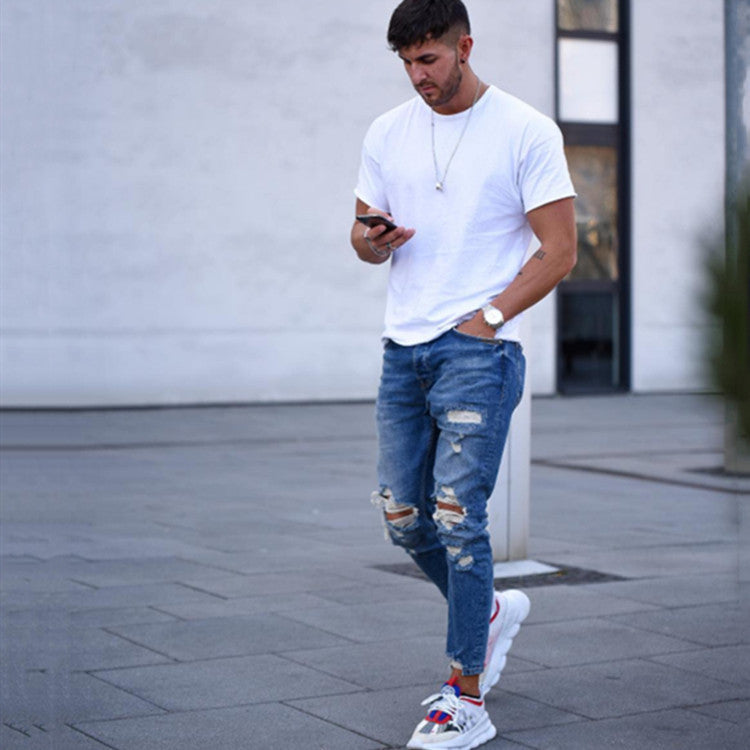 Cotton Comfort Men's Fashion Tee - Trendy & Lightweight - cas7m